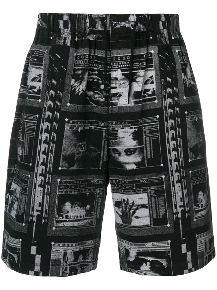 Cav Empt Printed Track Shorts - Black