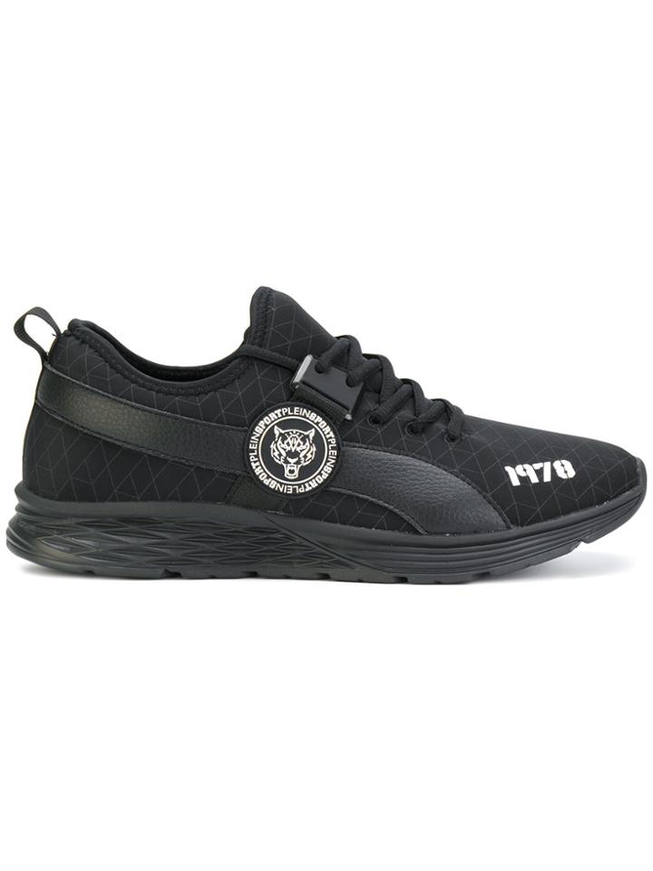 Plein Sport Geometric Style Sneakers - Black