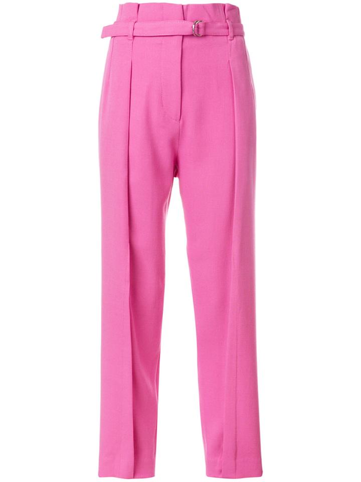 3.1 Phillip Lim Belted Tapered Trousers - Pink & Purple