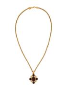 Chanel Pre-owned Cc Logo Stone Necklace - Metallic