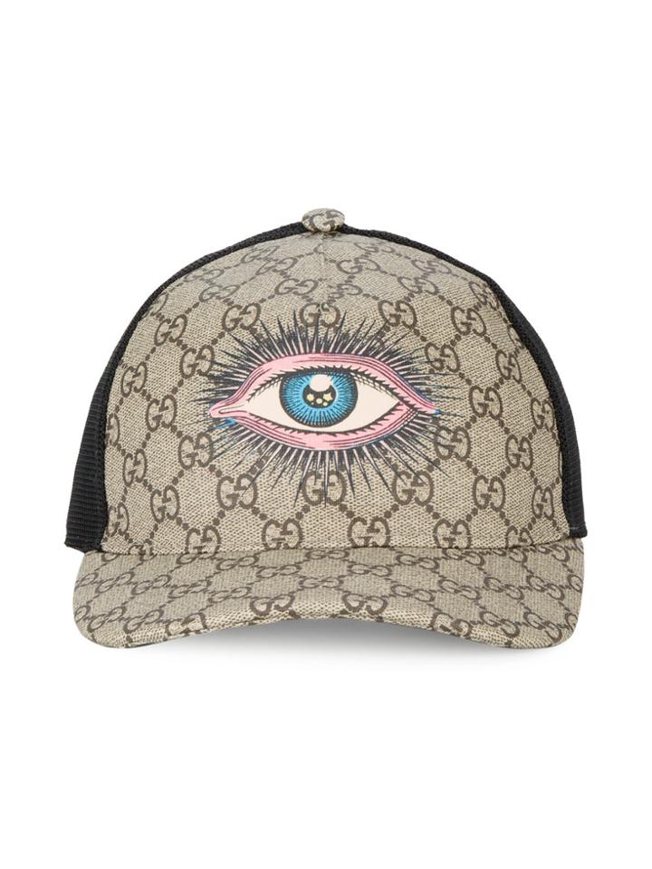 Gucci Eye Gg Supreme Baseball Cap - Brown