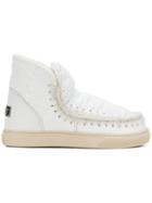 Mou Whipstitched Ankle Boots - White