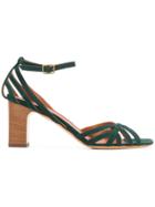 Michel Vivien Strappy Block-heel Sandals - Green