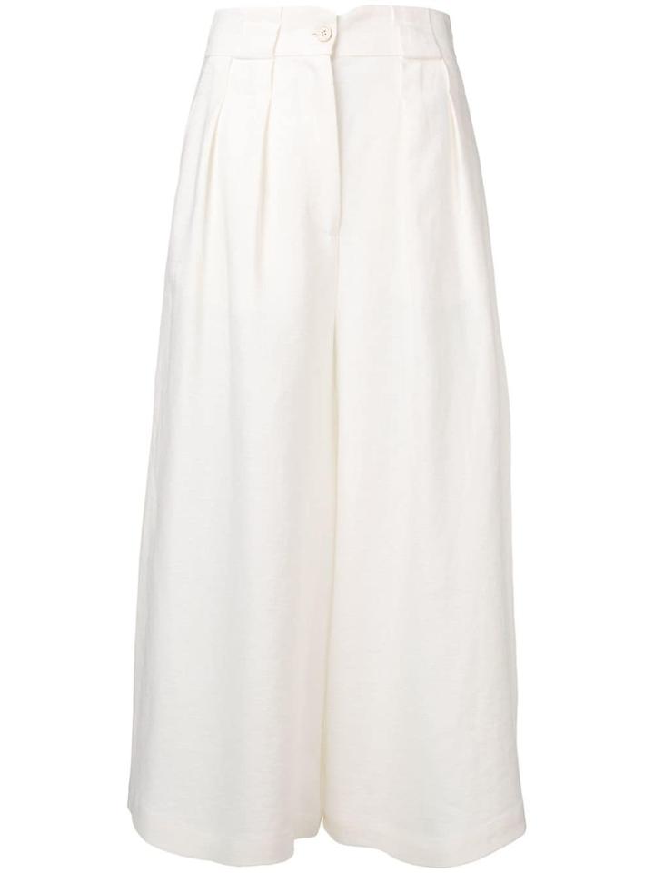 Dusan High-waist Flared Trousers - White