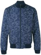 Michael Michael Kors - Palm Print Bomber Jacket - Men - Polyester - S, Blue, Polyester