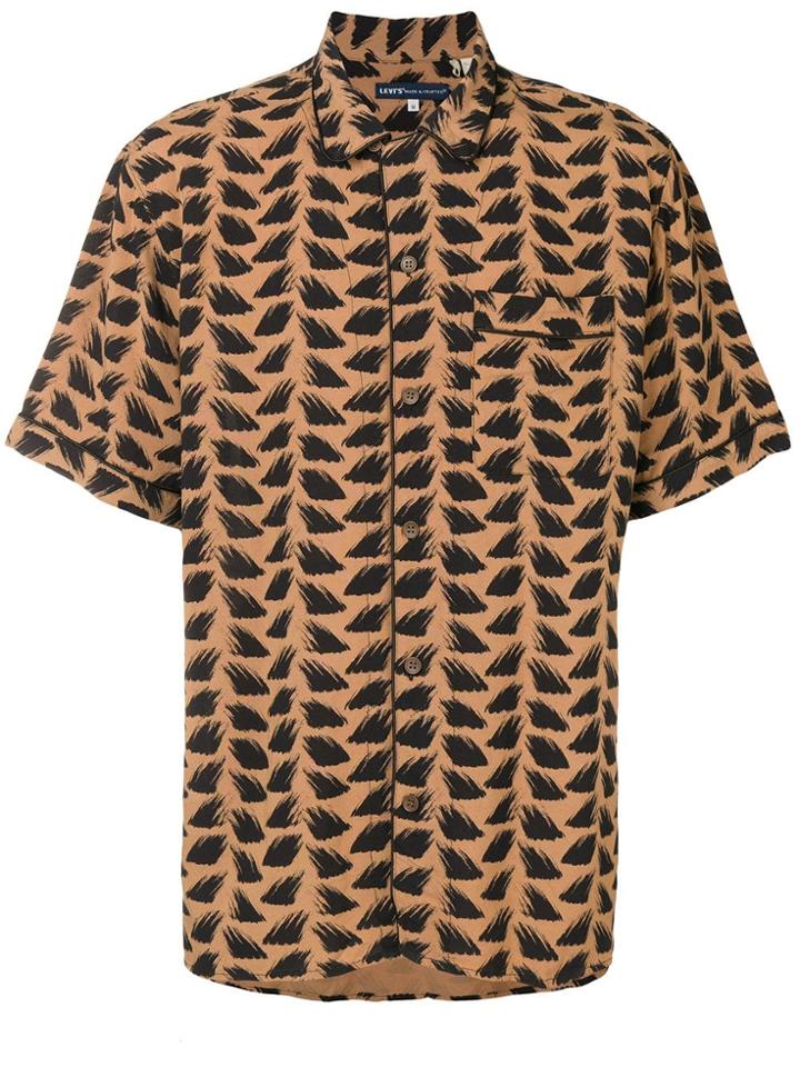 Levi's: Made & Crafted Abstract Print Shirt - Brown