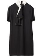Lanvin Pussy Bow Dress, Women's, Size: 42, Black, Silk/acetate/viscose