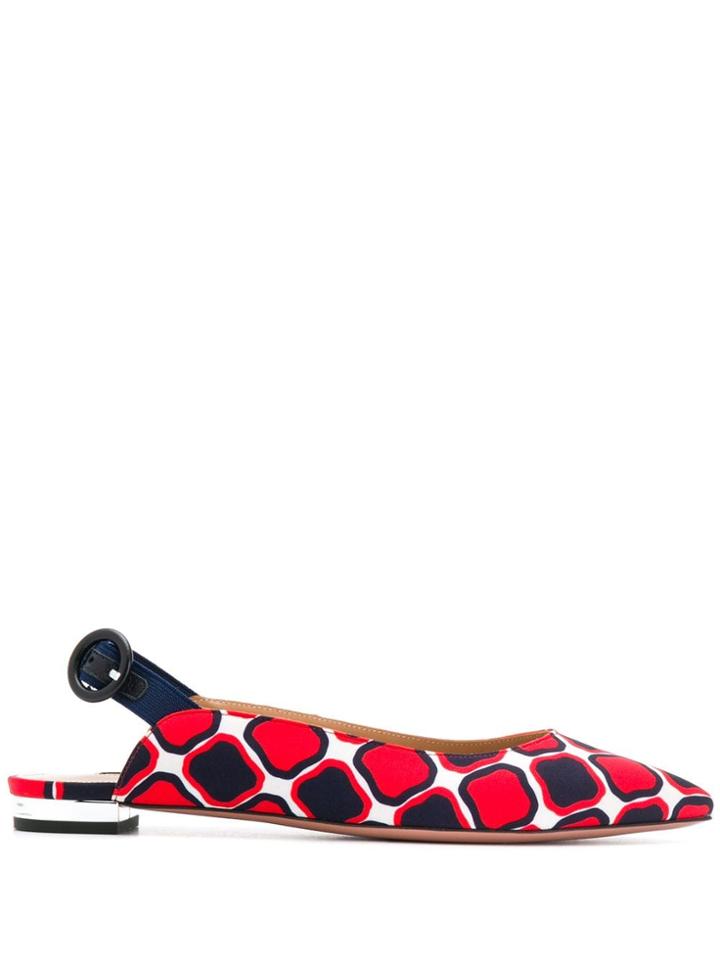 Aquazzura Patterned Ballerina Shoes - Red