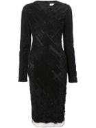 Mugler Sheer Embellished Dress, Women's, Size: 40, Black, Polyamide/polyester/viscose