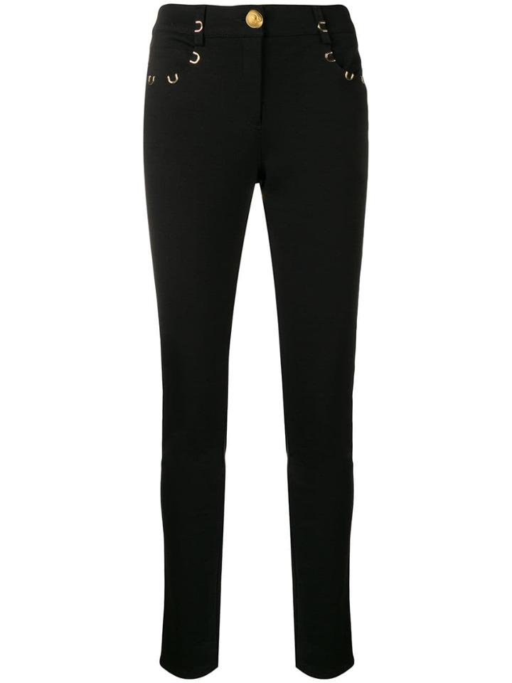 Cavalli Class Skinny Mid Rise Jeans - Black