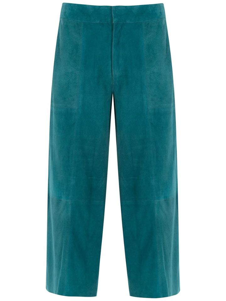 Nk Corduroy Cropped Pants - Green