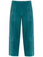 Nk Corduroy Cropped Pants - Green