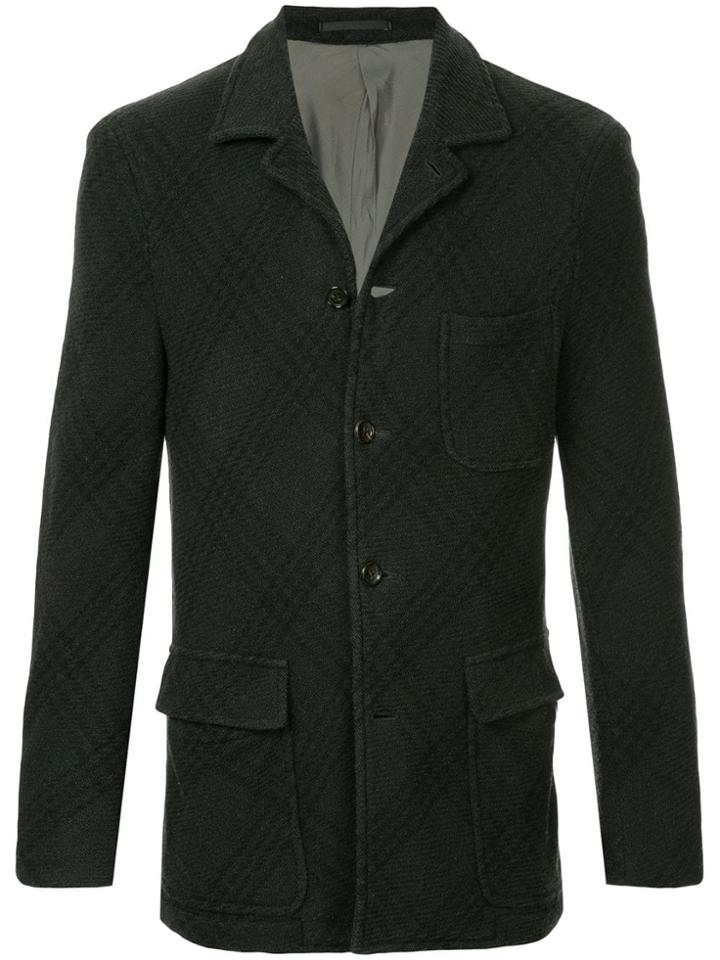 Comme Des Garçons Vintage Bias Check Jacket - Grey