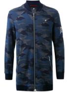 Loveless Camouflage Bomber-style Sweatshirt, Men's, Size: 1, Blue, Cotton