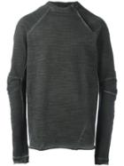 Andrea Ya'aqov Zipped Neck Sweatshirt, Men's, Size: Large, Grey, Cotton