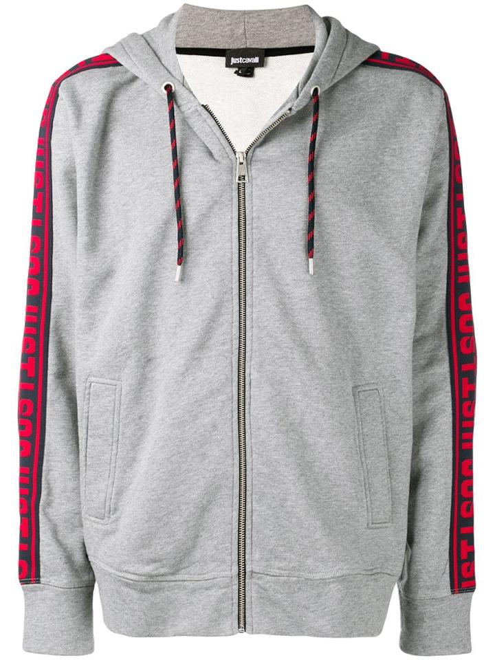 Just Cavalli Logo Band Hoodie - Grey