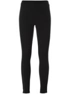 Michael Michael Kors Contrast Stripe Leggings, Women's, Size: Small, Black, Viscose/polyester/spandex/elastane/polyurethane