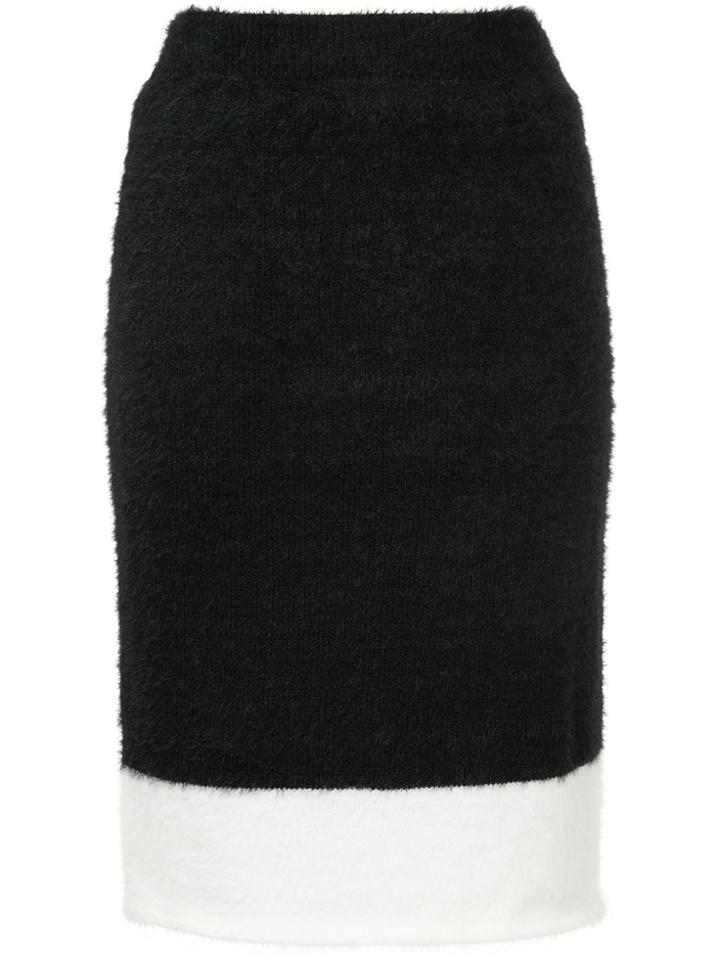Loveless Contrast Midi Skirt - Black