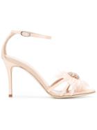 Giuseppe Zanotti Embellished Flower Sandals - Neutrals