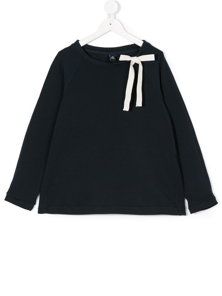 European Culture Kids Tie Detail Sweatshirt - Blue