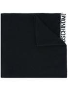 Moschino Logo Trim Scarf, Black, Wool/cashmere/viscose/polyamide