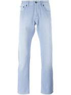 Giorgio Armani Straight Leg Jeans, Men's, Size: 32, Blue, Cotton/spandex/elastane