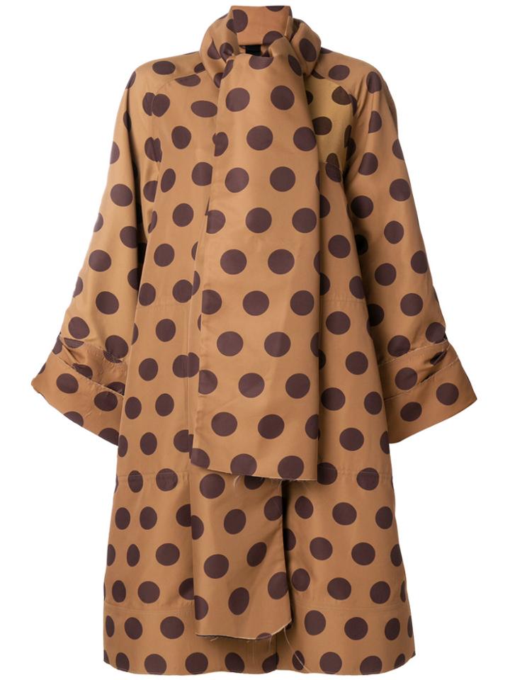 Loewe Dot Dress Coat - Brown