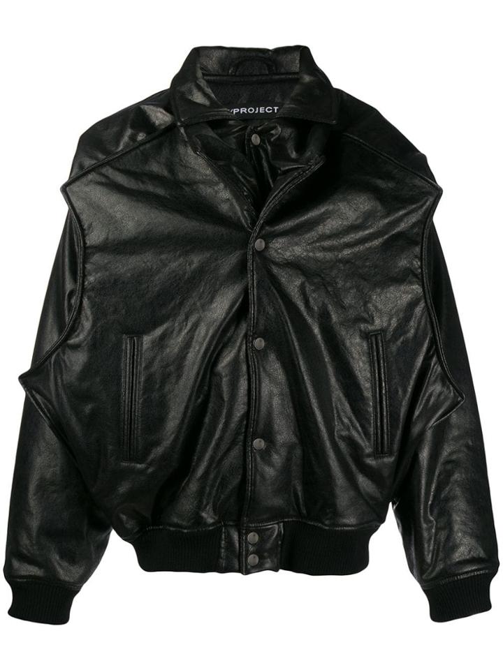 Y/project Coated Bomber Jacket - Black