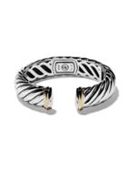 David Yurman 18kt Yellow Gold Accented Sterling Silver Sculpted Cable