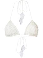 Martha Medeiros Lace Célia Triangle Bikini Top - White