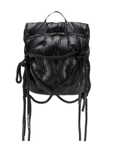 Moncler C Rucksack With Padded Straps And Rope Detail - Black
