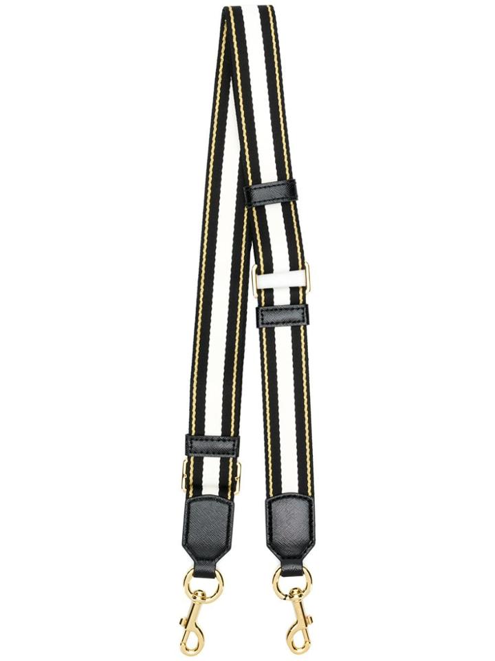Marc Jacobs Double Striped Thin Bag Strap - Black