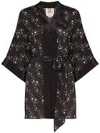 Figue Niko Star Print Kimono-style Jacket - Black