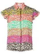 Alice+olivia Willa Flutter Sleeve Top - Multicolour