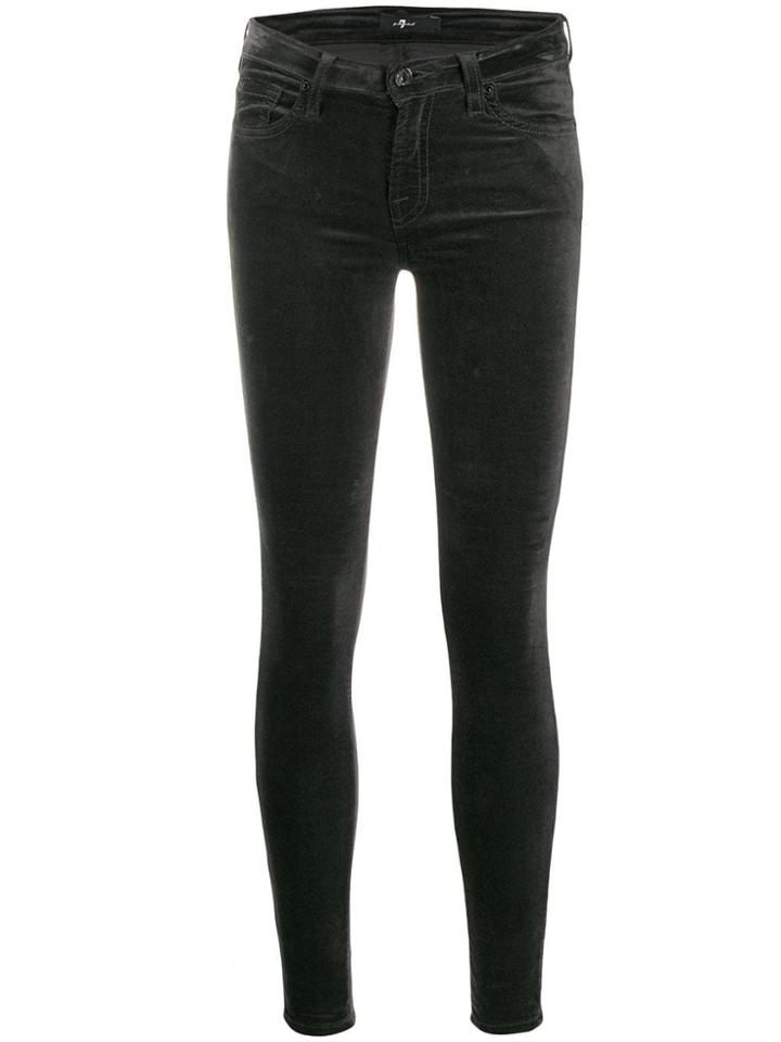 7 For All Mankind Low-rise Skinny Trousers - Grey