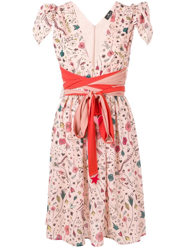 Elisabetta Franchi Short-sleeve Shift Dress - Pink