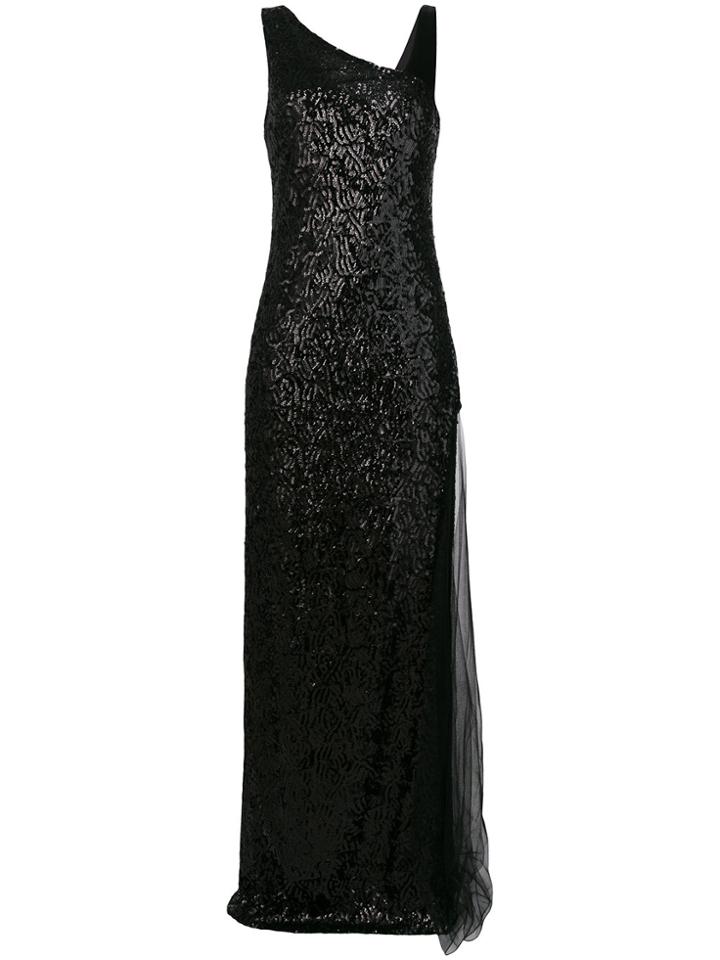 Lanvin Sequin Embellished Gown - Black