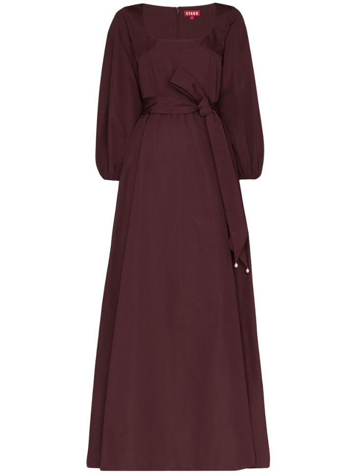 Staud Staud Drs Scp Nk Pff Ls Bltd Tie Wst Max - Purple