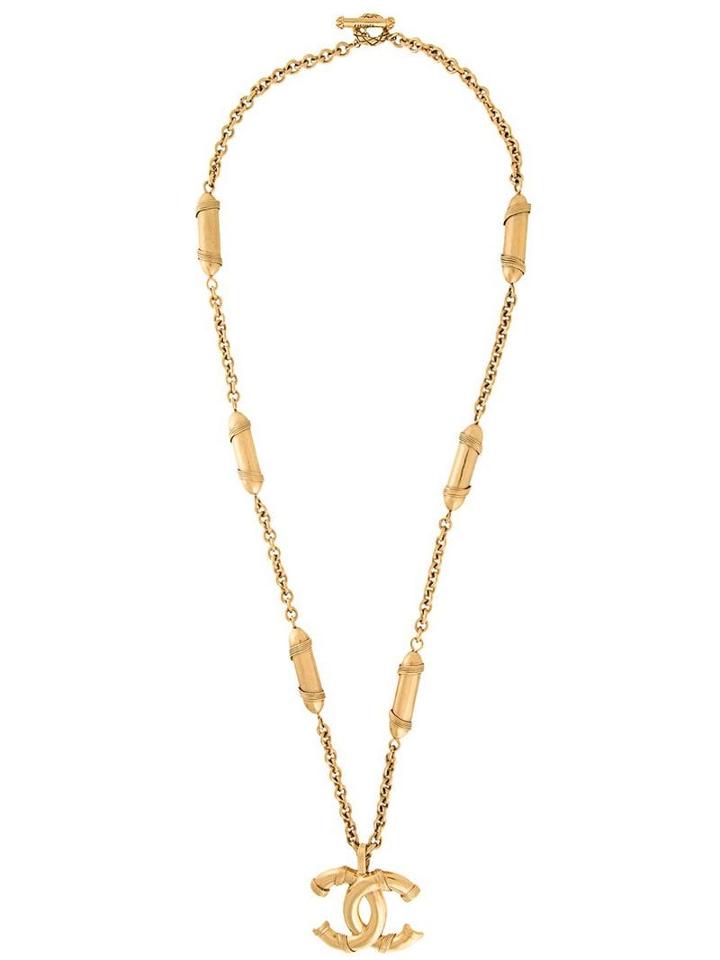 Chanel Pre-owned Cc Logo Chain Necklace - Metallic