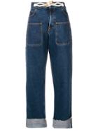 Jw Anderson Rope-detail Slouched Jeans - Blue