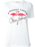 Être Cécile Flamingo Print T-shirt, Women's, Size: Large, White, Cotton