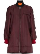 Calvin Klein 205w39nyc Zip-up Long Bomber Jacket - Red