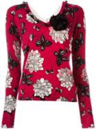 Twin-set V-neck Floral Sweater