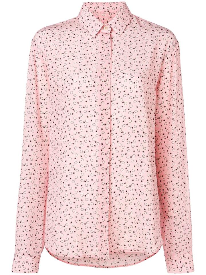 Saint Laurent All Over Print Classic Shirt - Pink