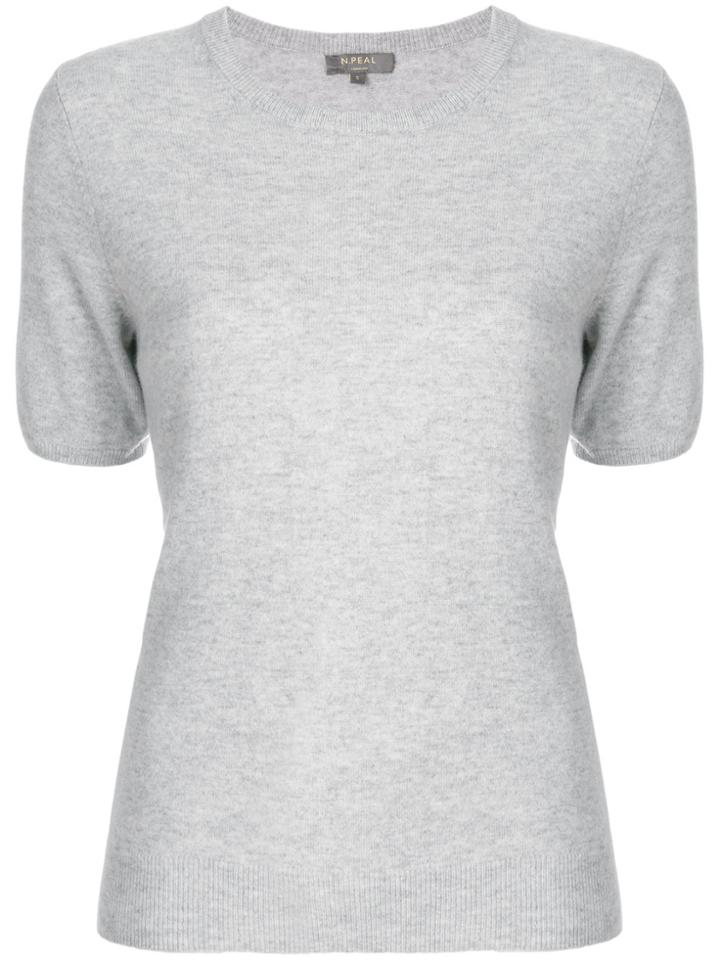 N.peal Cashmere Round Neck T-shirt - Grey