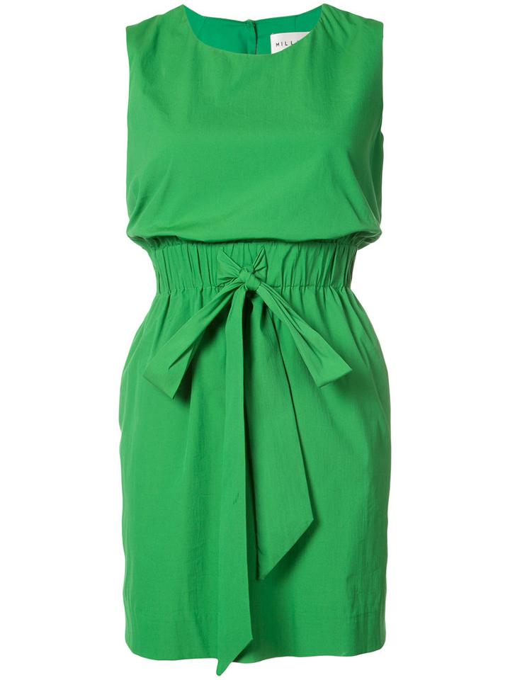 Milly - Sleeveless Short Dress - Women - Cotton/polyamide/polyester/spandex/elastane - 8, Green, Cotton/polyamide/polyester/spandex/elastane