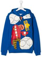 Little Marc Jacobs Teen Cartoon Print Hoodie - Blue