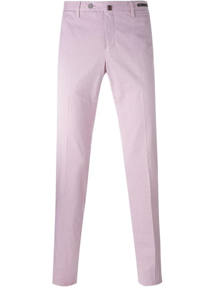 Pt01 Classic Chinos, Men's, Size: 50, Pink/purple, Cotton/linen/flax/spandex/elastane