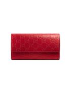 Gucci Gucci Signature Continental Wallet - Red