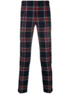 Daniele Alessandrini Checked Tailored Trousers - Blue
